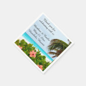 Gepersonaliseerde Tropical Beach bruiloft servette Servetten (Hoek)