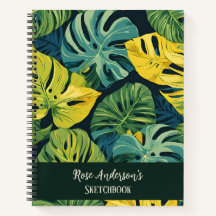 Gepersonaliseerde Tropical Monstera Pattern Sketch