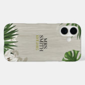 Gepersonaliseerde Tropische Bladeren Aangepaste Na Case-Mate iPhone Case (Achterkant (horizontaal))