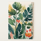Gepersonaliseerde tropische bloemenprint planner (Achterkant)