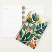 Gepersonaliseerde tropische bloemenprint planner (Display)