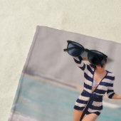 Gepersonaliseerde Tropische thema aangepaste foto' Strandlaken (In situ)