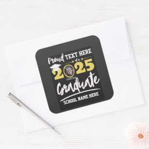 Gepersonaliseerde Trotse Familie Afstuderen Klasse Vierkante Sticker