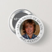 Gepersonaliseerde Trotse Ouder Foto Button (Voorkant /achterkant)