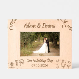 Gepersonaliseerde trouwdag gegraveerd Afbeelding L