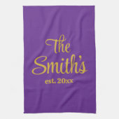 Gepersonaliseerde Trouwdag Gift Pas getrouwd Kerst Theedoek (Verticaal)