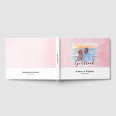 Gepersonaliseerde trouwfoto met Sparkly Baby Pink Gastenboek (Volledig)
