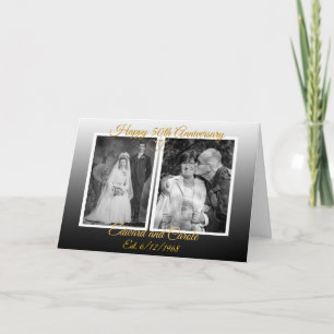 Gepersonaliseerde trouwfoto's 50e Jubileum Kaart