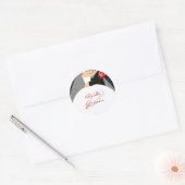 Gepersonaliseerde trouwstickers ronde sticker (Envelop)