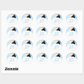 Gepersonaliseerde trouwstickers ronde sticker (Vel)