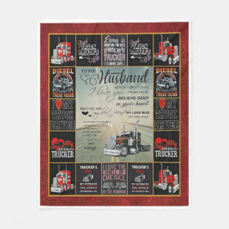 Gepersonaliseerde trucker chauffeur naar mijn man fleece deken