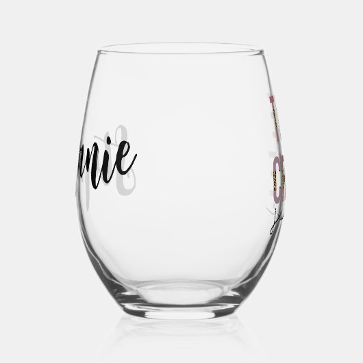 Gepersonaliseerde True Crime Junkie | Misdaad Show Wijnglas Zonder Voet (Rechts)