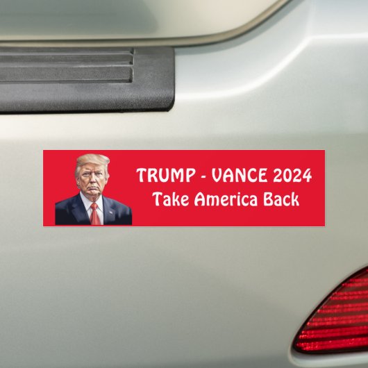 Gepersonaliseerde Trump Vance 2024 Bumpersticker (Op auto)