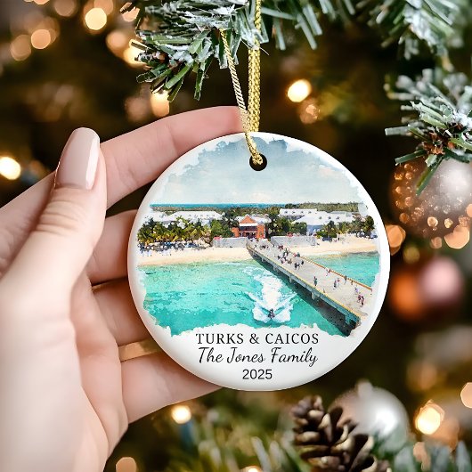 Gepersonaliseerde Turks & Caicos Ornament