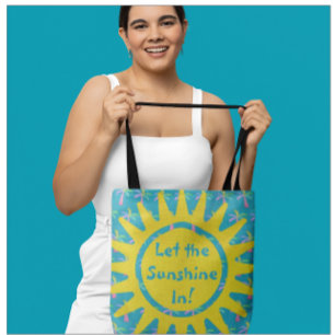 Gepersonaliseerde turquoise zonneschijn palmbomen crossbody tas