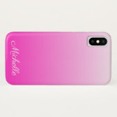 Gepersonaliseerde tweetonige gradiënt ombre hete r Case-Mate iPhone case (Achterkant (horizontaal))