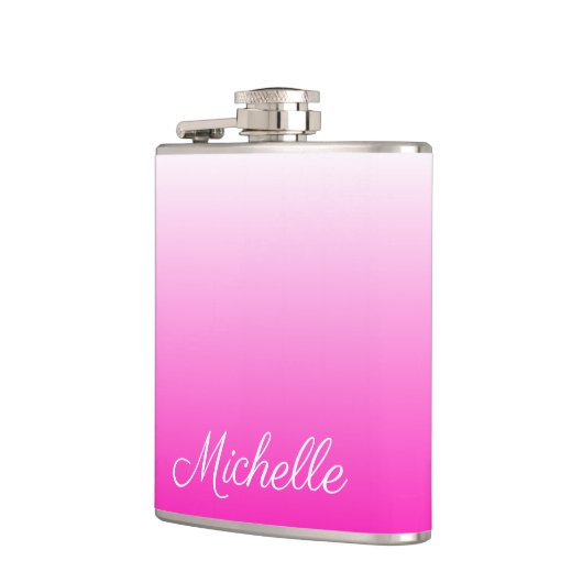 Gepersonaliseerde tweetonige gradiënt ombre hete r heupfles (Links)