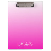 Gepersonaliseerde tweetonige gradiënt ombre hete r klembord (Voorkant)