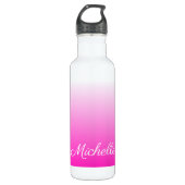 Gepersonaliseerde tweetonige gradiënt ombre hete r waterfles  (Voorkant)