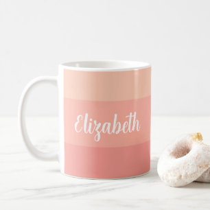 Gepersonaliseerde typografie Naam Sjabloon Peach K Koffiemok