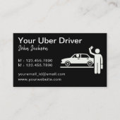 Gepersonaliseerde Uber Driver QR-code Visitekaartje (Voorkant)