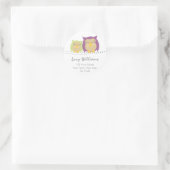 Gepersonaliseerde Uil Adres Stickers (Tas)