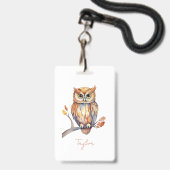 Gepersonaliseerde Uil Badge (Back with Lanyard)