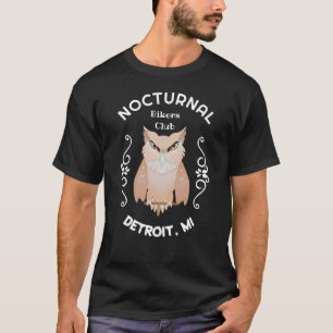 Gepersonaliseerde Uil Bikers Club teken T-shirt