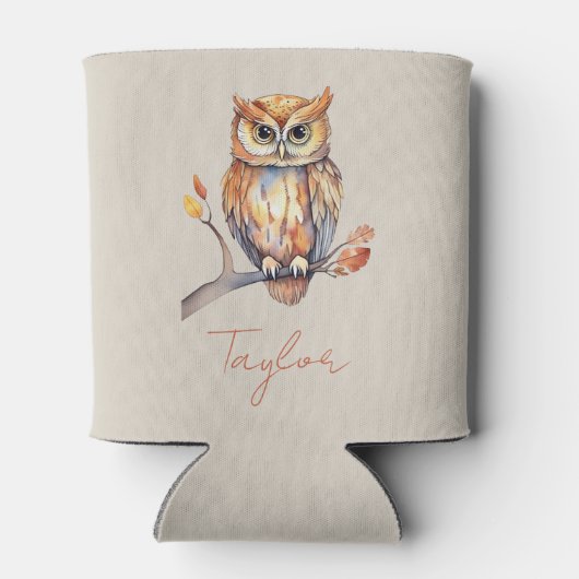 Gepersonaliseerde Uil Blikjeskoeler (Achterkant)