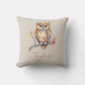 Gepersonaliseerde Uil Kussen (Voorkant)