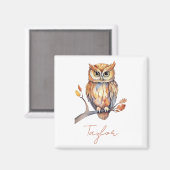 Gepersonaliseerde Uil Magneet (Voorkant / Achterkant)
