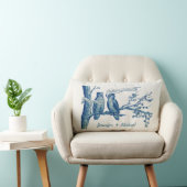 Gepersonaliseerde Uil Paar in Boom Bruiloft Kussen (Stoel)