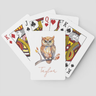 Gepersonaliseerde Uil Pokerkaarten