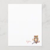 Gepersonaliseerde Uil Stationery (Voorkant)