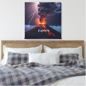 Gepersonaliseerde Uitbarstende Canvas met Lightnin Afdruk (Insitu (Slaapkamer))
