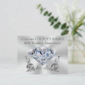 Gepersonaliseerde uitnodigingen voor 60-jarig jubi (Staand voorkant)