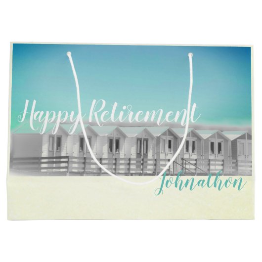 Gepersonaliseerde uittredingsstrandhut grote cadea groot cadeauzakje (Achterkant)