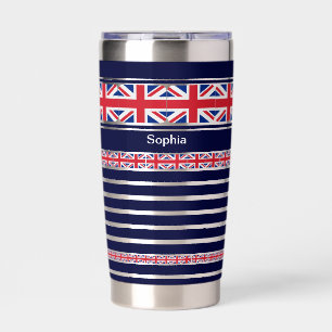 Gepersonaliseerde (UK) Verenigd Koninkrijk Patriot Geïsoleerde Drinkbeker