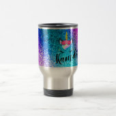 Gepersonaliseerde Unicorn Ombre 15 ounce koffie mo Reisbeker (Center)