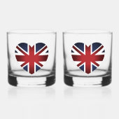 Gepersonaliseerde unie jack bruiloft bril whisky glas (Voorkant)