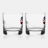 Gepersonaliseerde unie jack bruiloft bril whisky glas (Rechts)