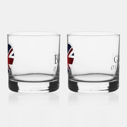 Gepersonaliseerde unie jack bruiloft bril whisky glas (Links)