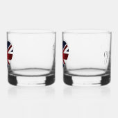 Gepersonaliseerde unie jack bruiloft partij bril whisky glas (Links)