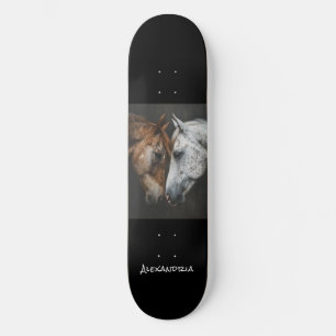 Gepersonaliseerde unieke Paardenliefhebber Design Skateboard