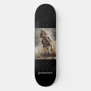 Gepersonaliseerde unieke Paardenliefhebber Design  Skateboard