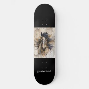 Gepersonaliseerde unieke Paardenliefhebber Design Skateboard