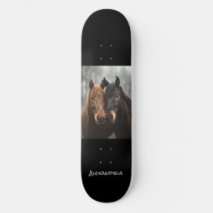 Gepersonaliseerde unieke paardenliefhebber paar sk skateboard