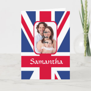 Gepersonaliseerde union jack kaart