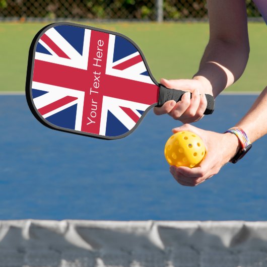  gepersonaliseerde Union Jack Pickleball Paddle (Insitu)