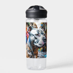 Gepersonaliseerde Urban Graffiti Street Art Pitbul Waterfles